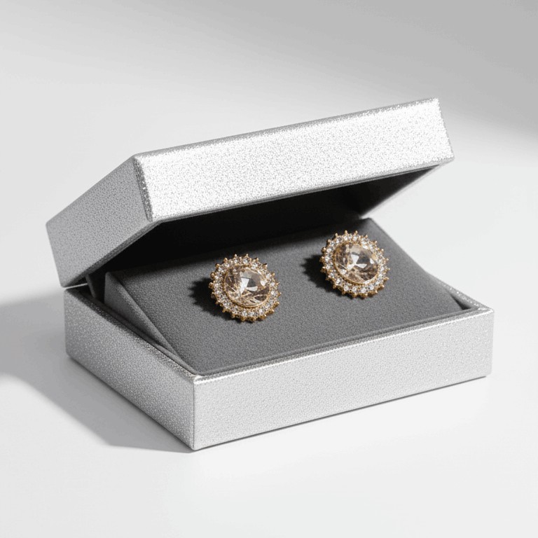 Crystal Glass Rhinestone Earrings