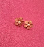 Flower Enamel Metal Pierced Earrings - Image 2