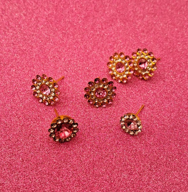 Crystal Glass Rhinestone Earrings